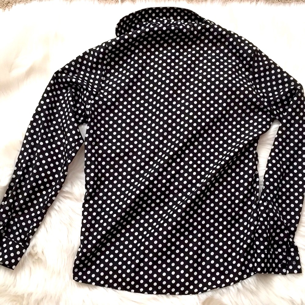 Black and White Polka Dot Blouse - Picture 5 of 5